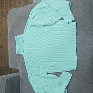 💥50% sale💥NEW Nasty Gal mint green knit turtleneck S #c119